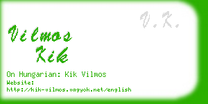 vilmos kik business card